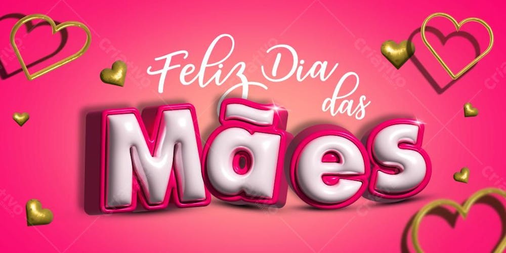 Selo 3D, Banner Dia Das Mães Para Composição De Arte Psd