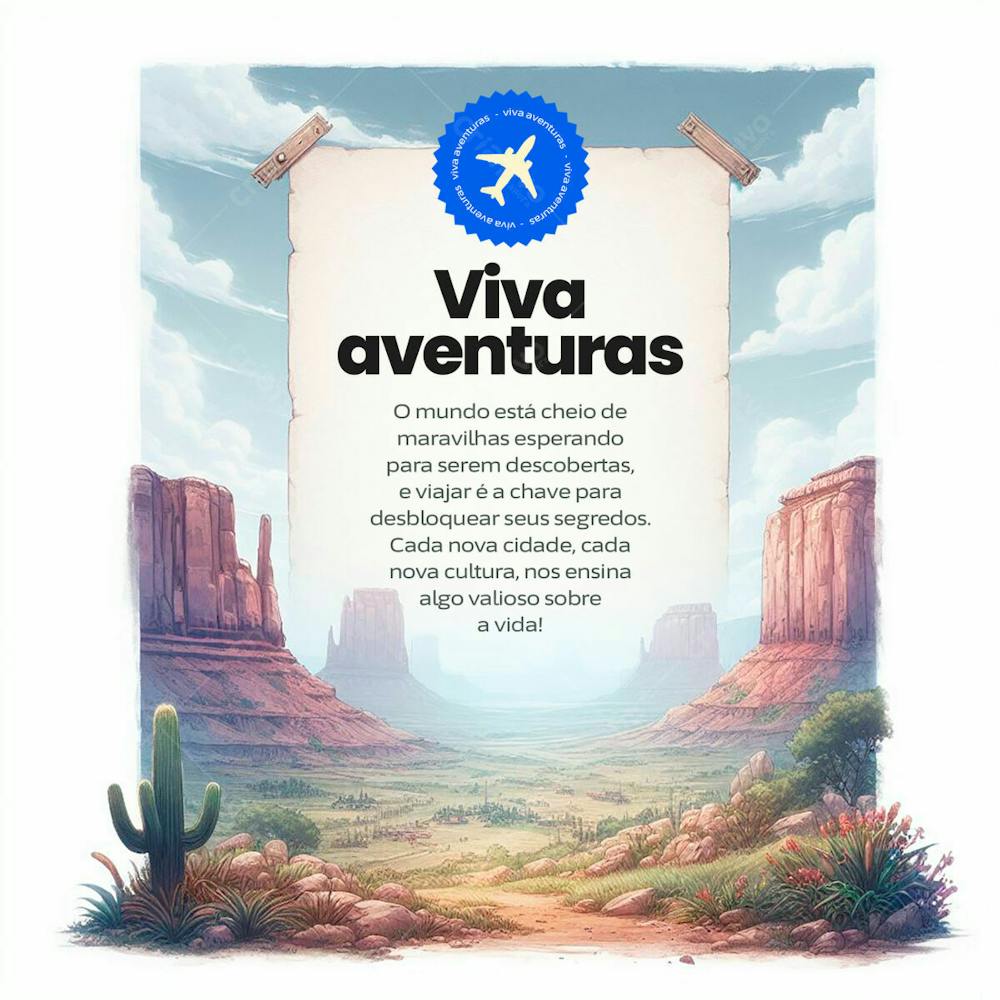 Viva Aventuras - Frase Motivacional