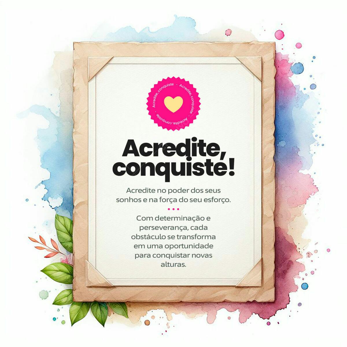 Certificado Motivacional PSD Editável
