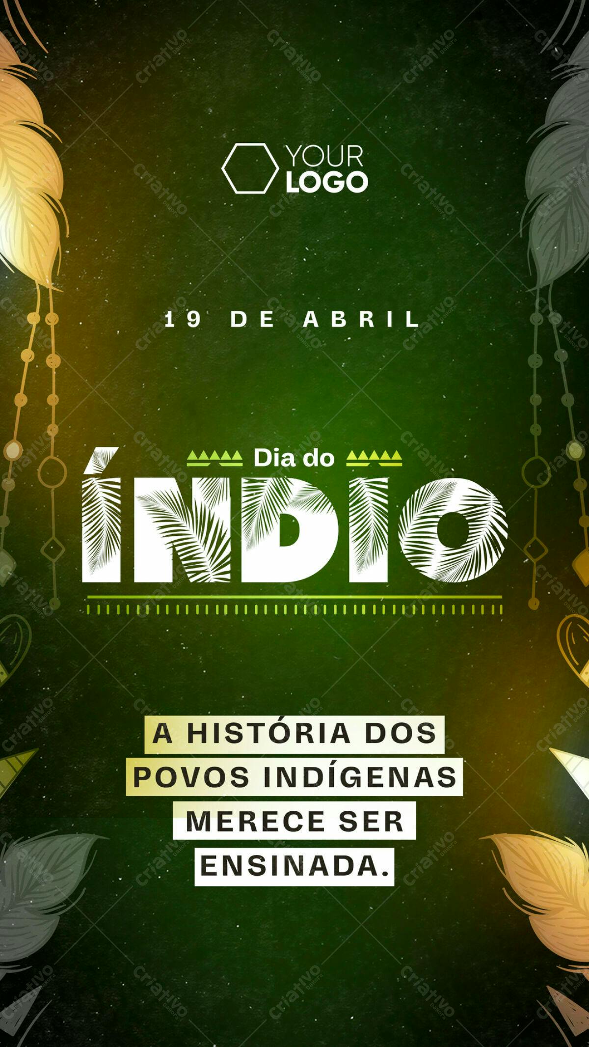 Flyer Dia do Índio PSD Editável