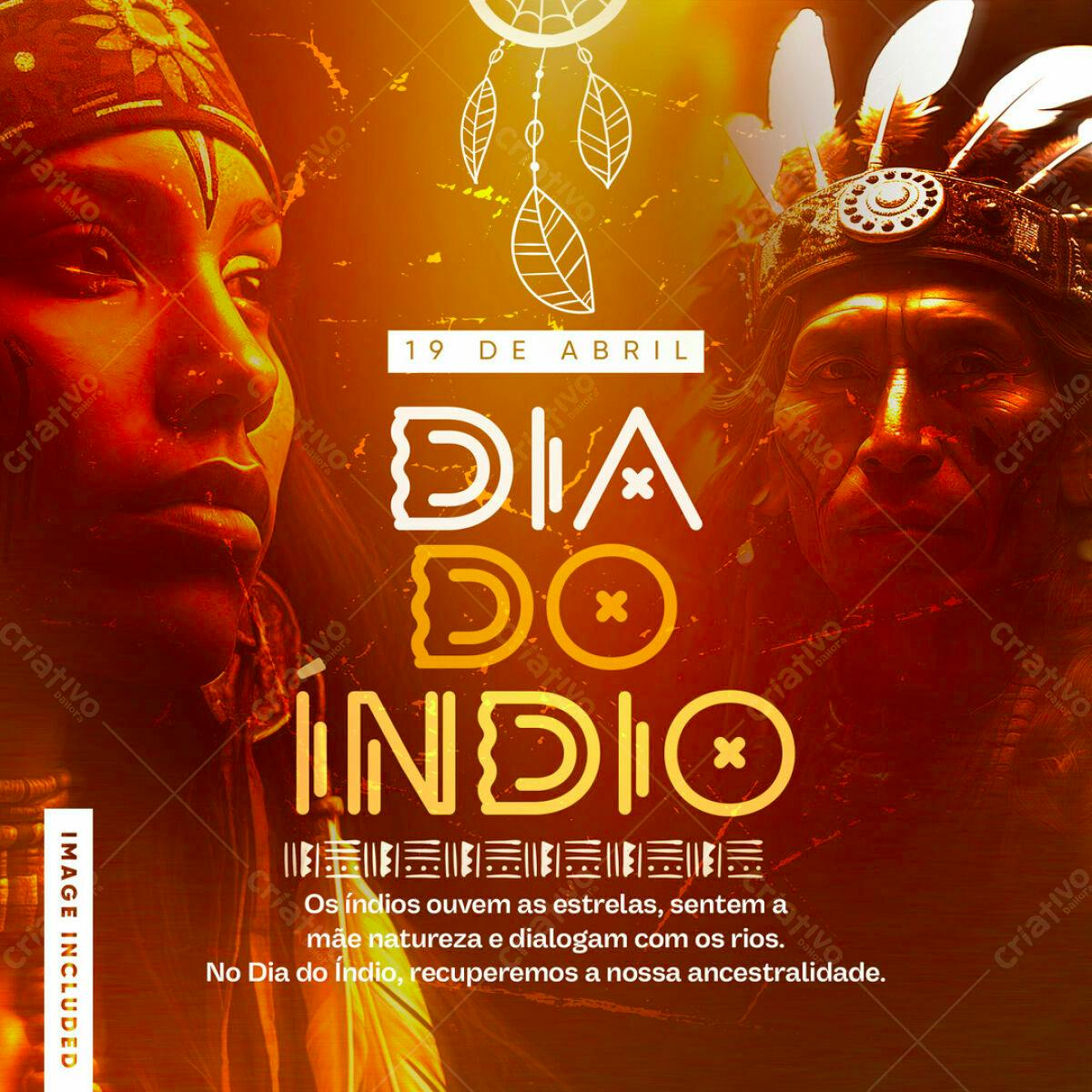 Flyer Dia do Índio PSD Editável