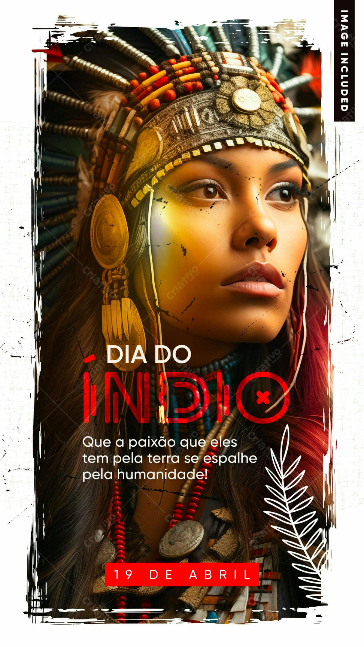 Flyer Dia do Índio PSD Editável