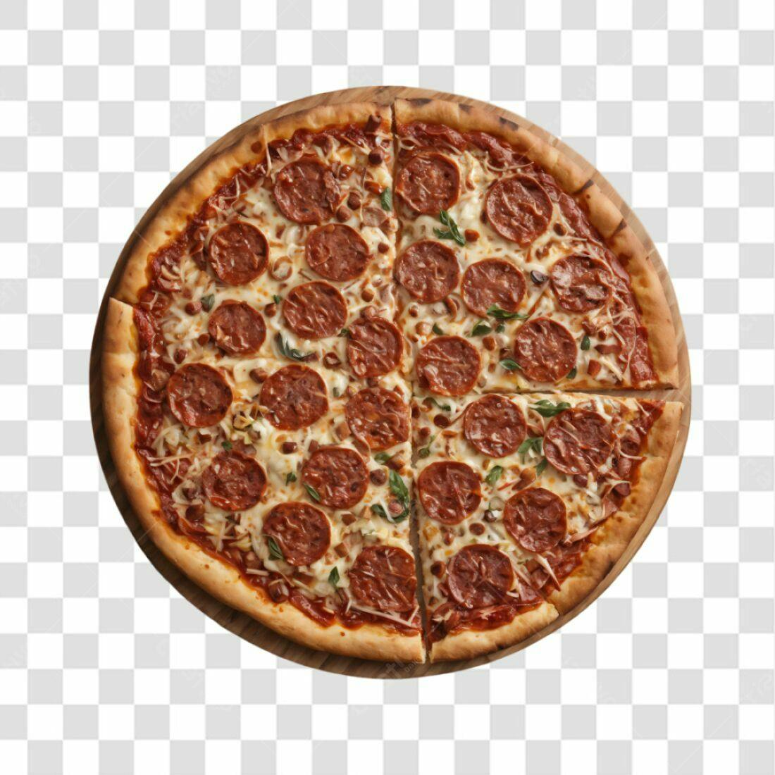 Imagem Pizza Pepperoni PNG com fundo transparente