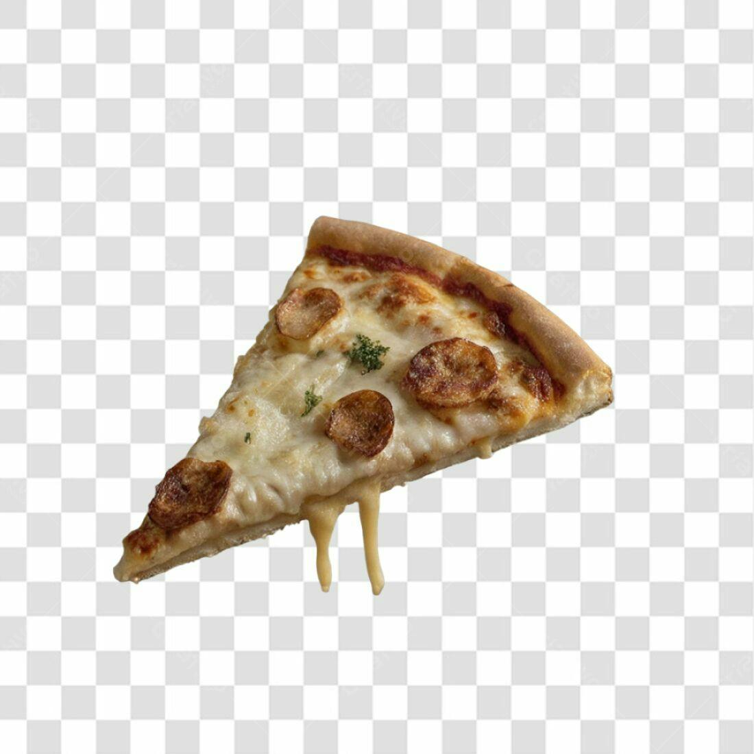 Icone Pizza Queijo e Calabresa PNG com fundo transparente