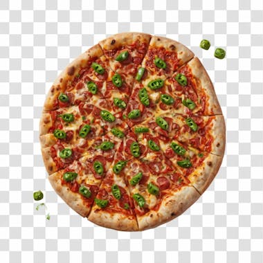 Pizza sabores variados png transparente