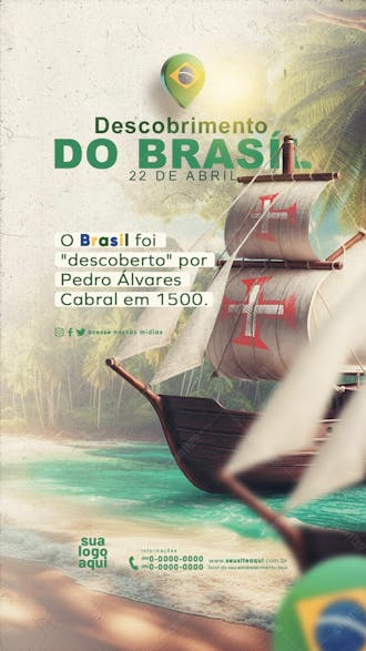22 de abril descobrimento do brasil stories