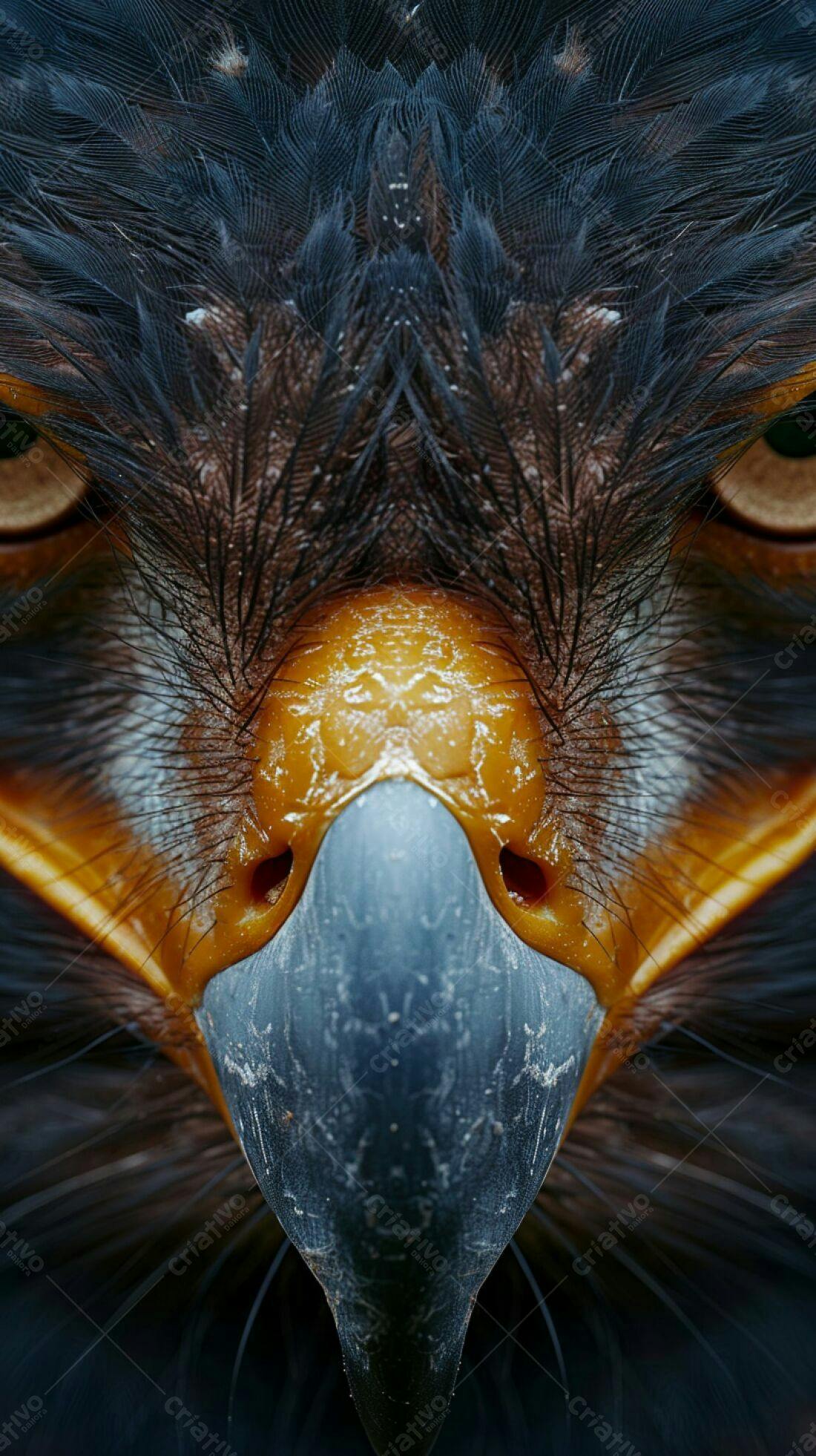 Close-up de Águia-de-cabeça-branca Bico e Penas