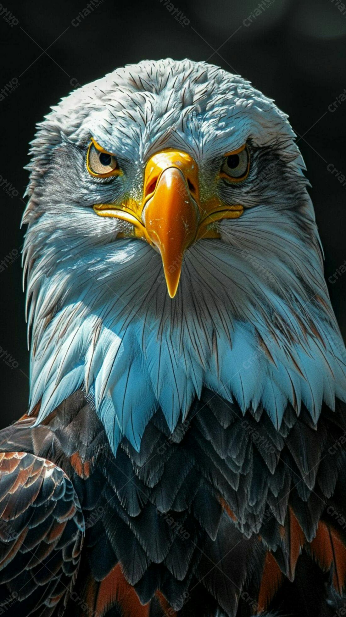 Águia Americana Olhar Intenso