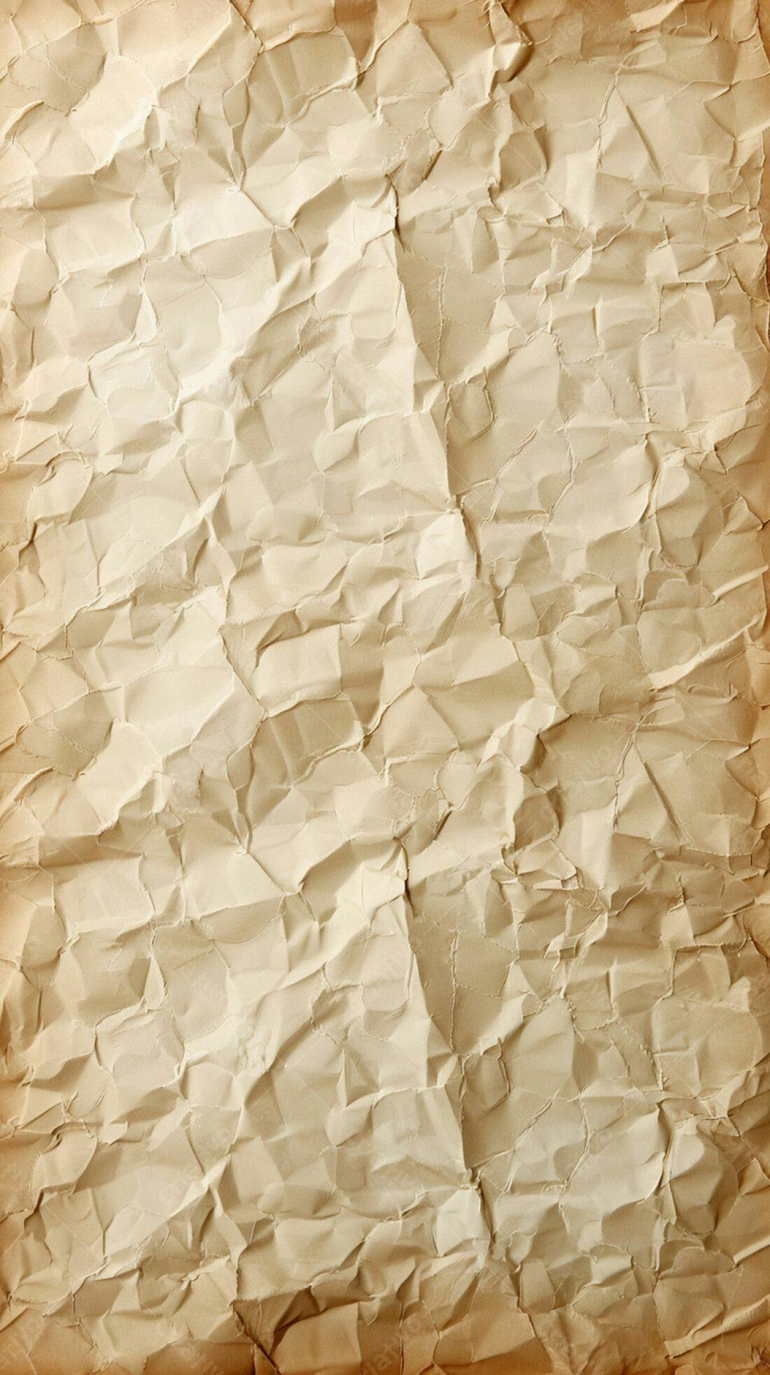 Papel amassado textura vintage bege