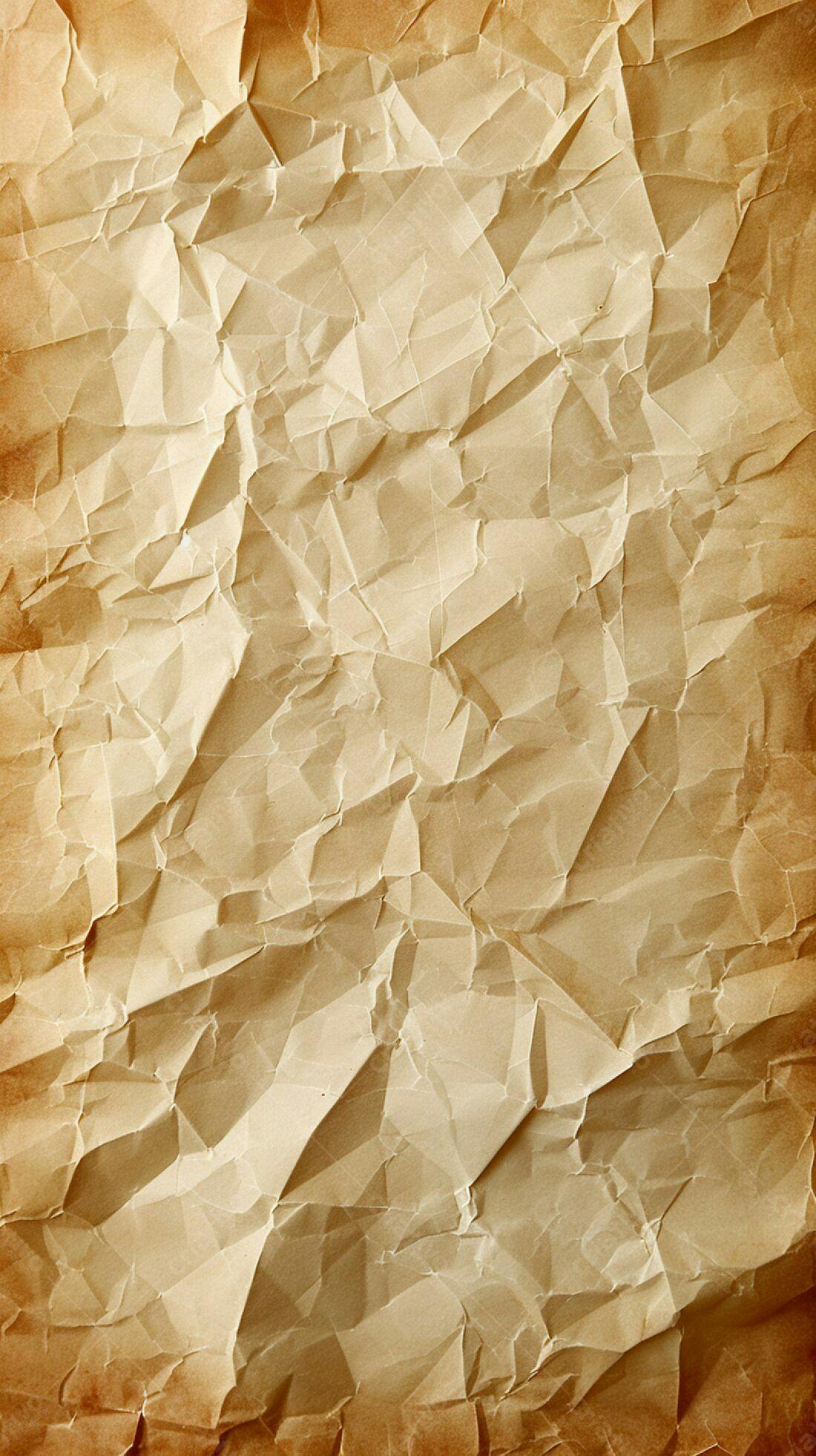 Papel amassado textura vintage bege