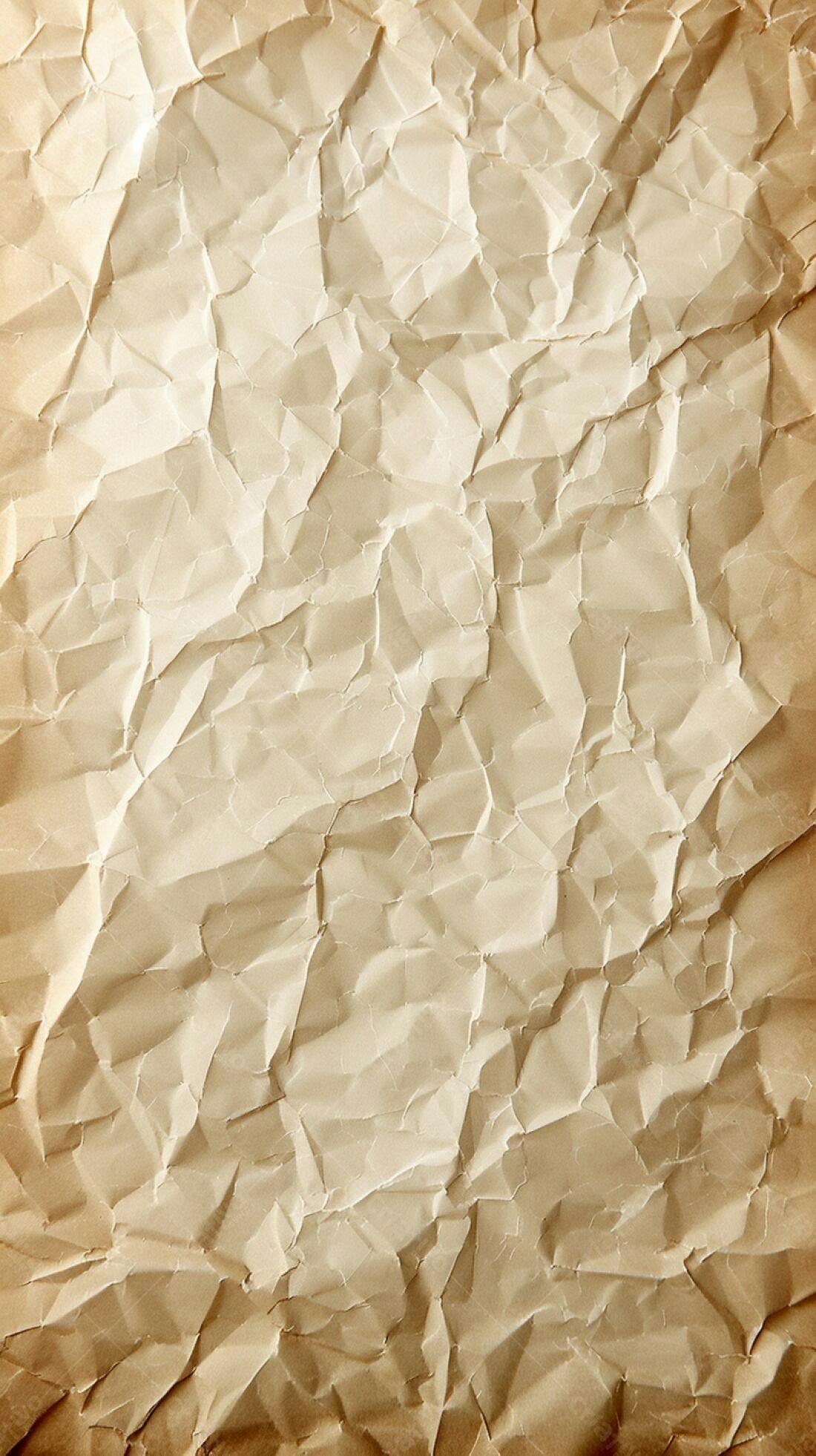 Papel amassado textura vintage bege