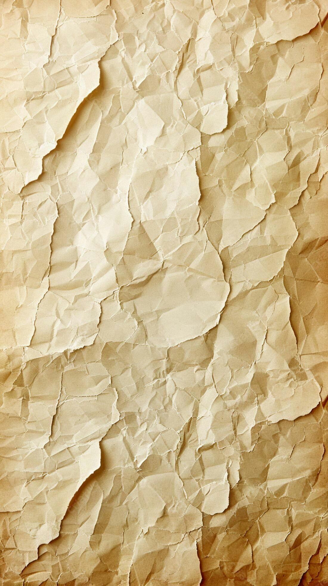 Papel amassado textura vintage bege