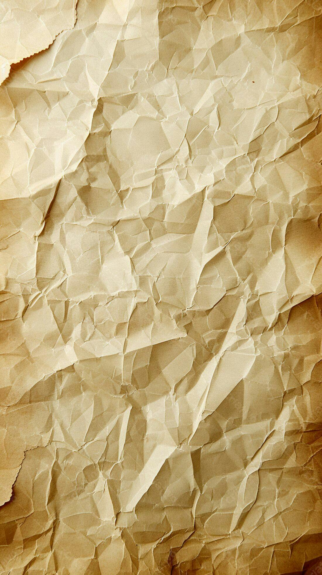Papel amassado textura marrom vintage