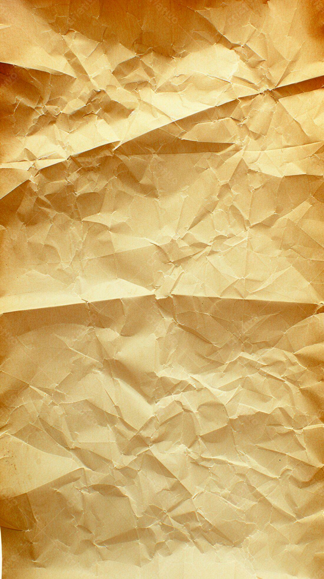 Papel amassado textura vintage bege