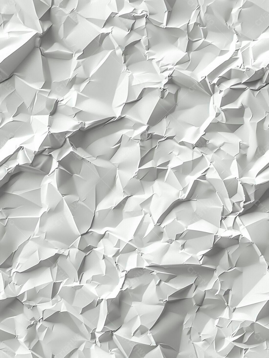 Textura de Papel Amassado Branco