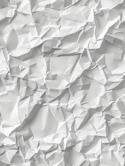 Textura De Fundo Liso De Papel Branco Amassado