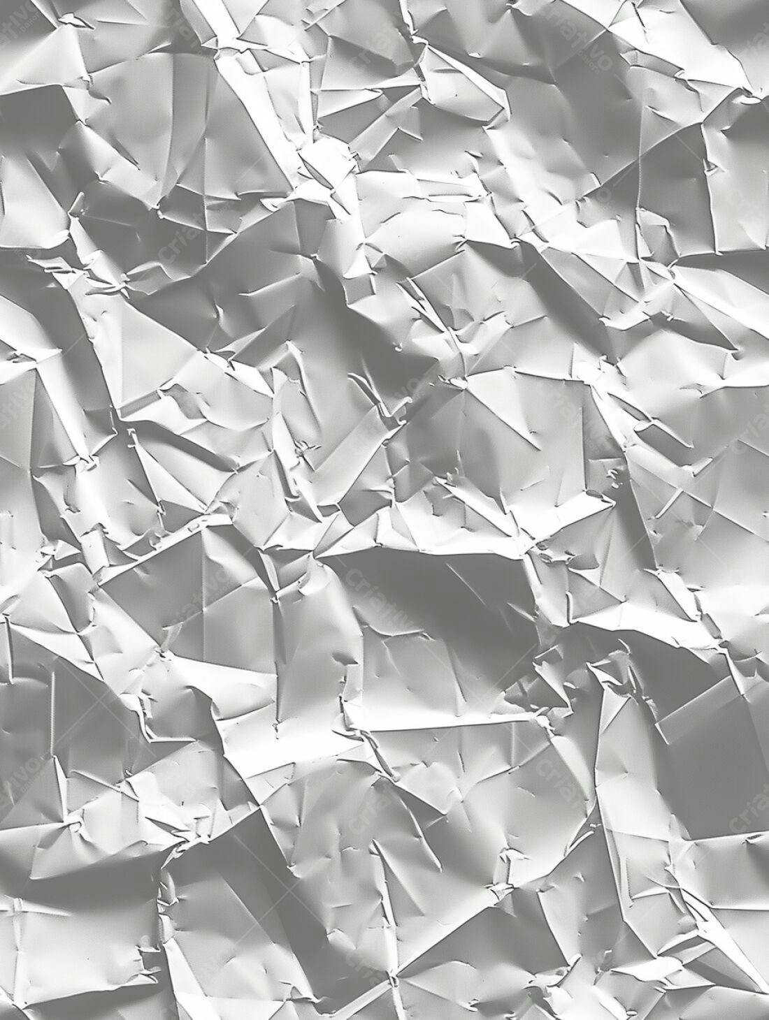 Papel amassado textura fundo branco