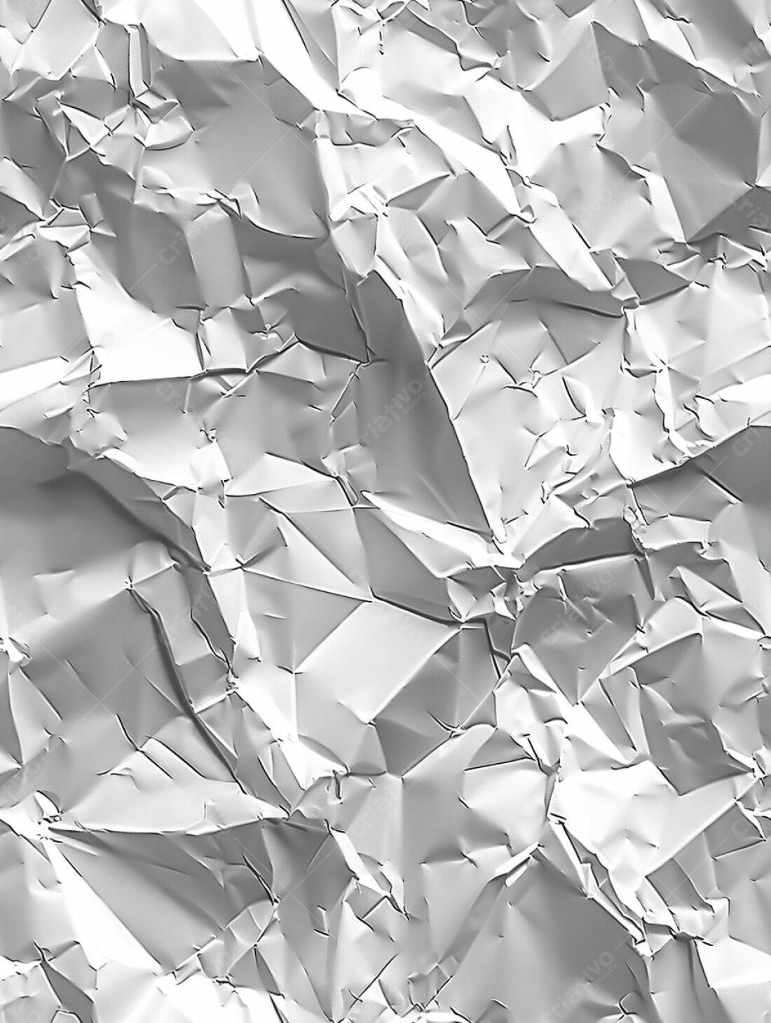 Papel amassado textura fundo branco