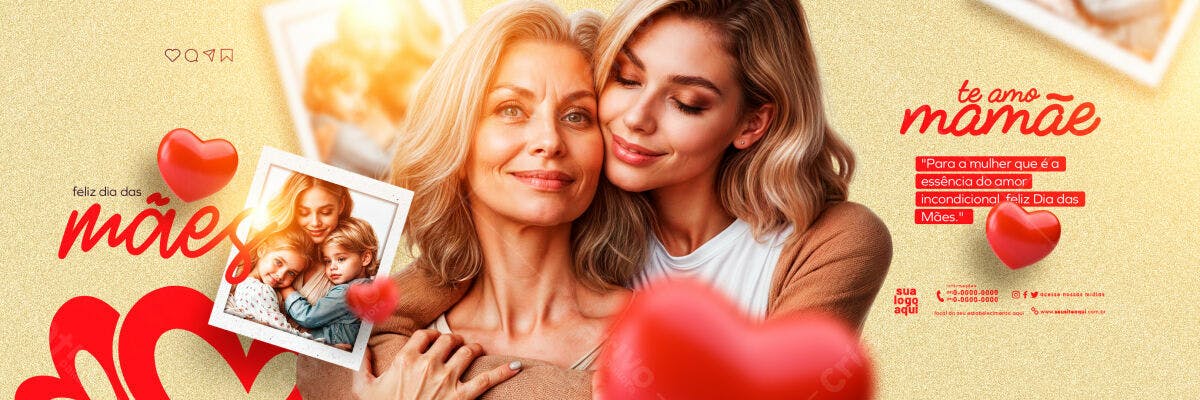 Banner Dia das Mães PSD Editável