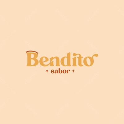 Logo Bendito Sabor PSD Editável