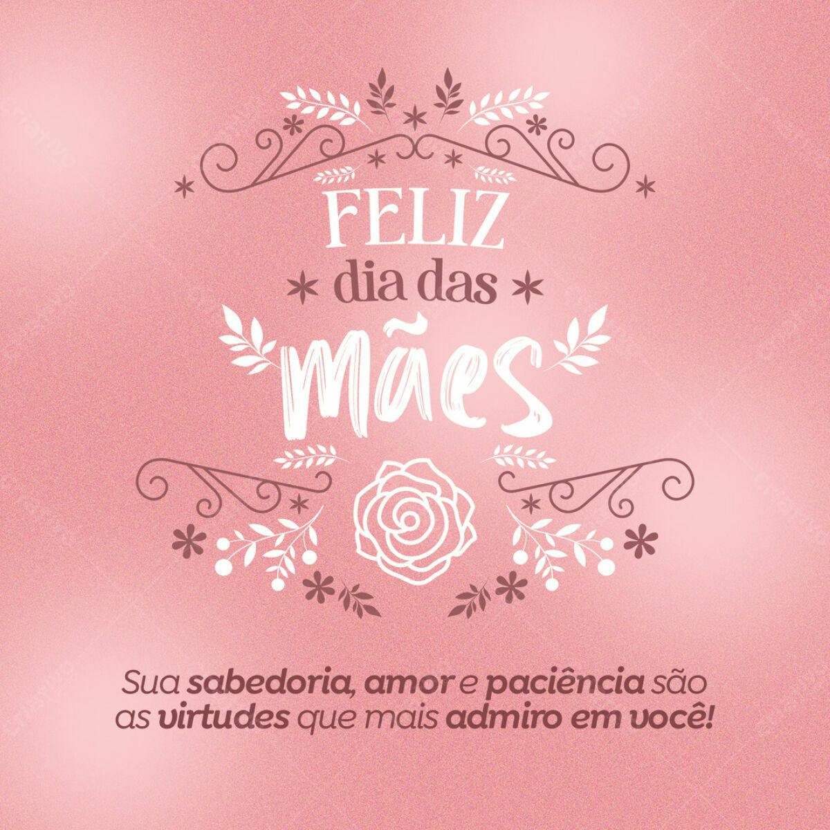 Cartão Dia das Mães PSD Editável