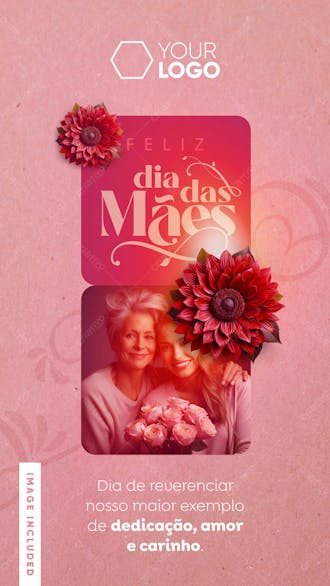 Social media template stories happy mother's day
