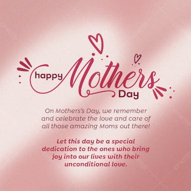 Social media happy mother's day with a beautiful message of love