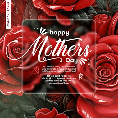 Happy mothers day brazil feed card template