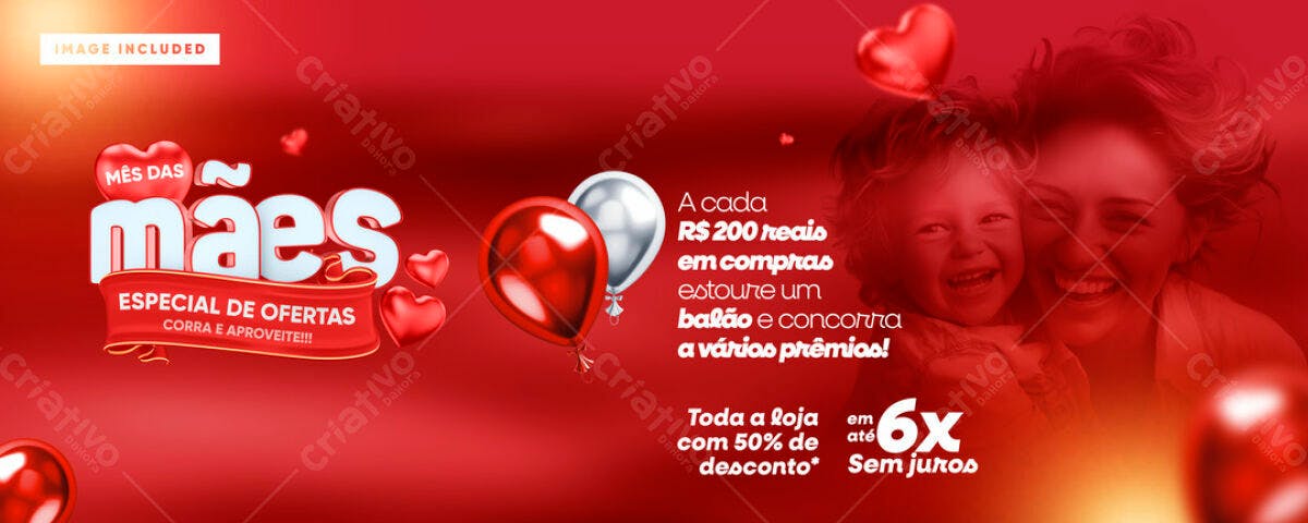 Banner Dia das Mães PSD Editável