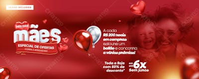 Social Media Banner Mother&#39;S Month With Great Offers