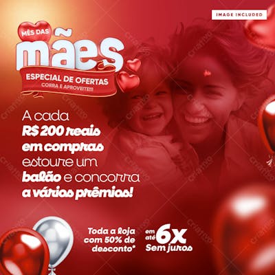Social Media Feed Mother&#39;S Month With Great Offers