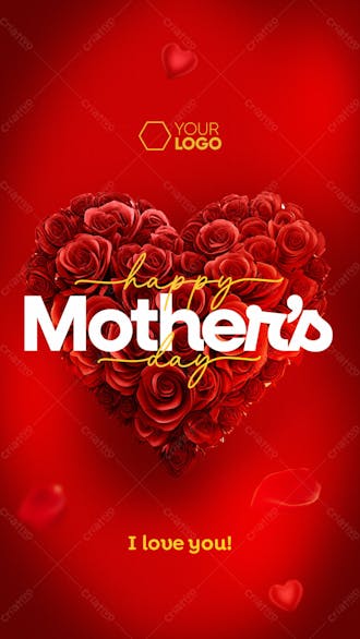 Social media stories happy mother's day i love you