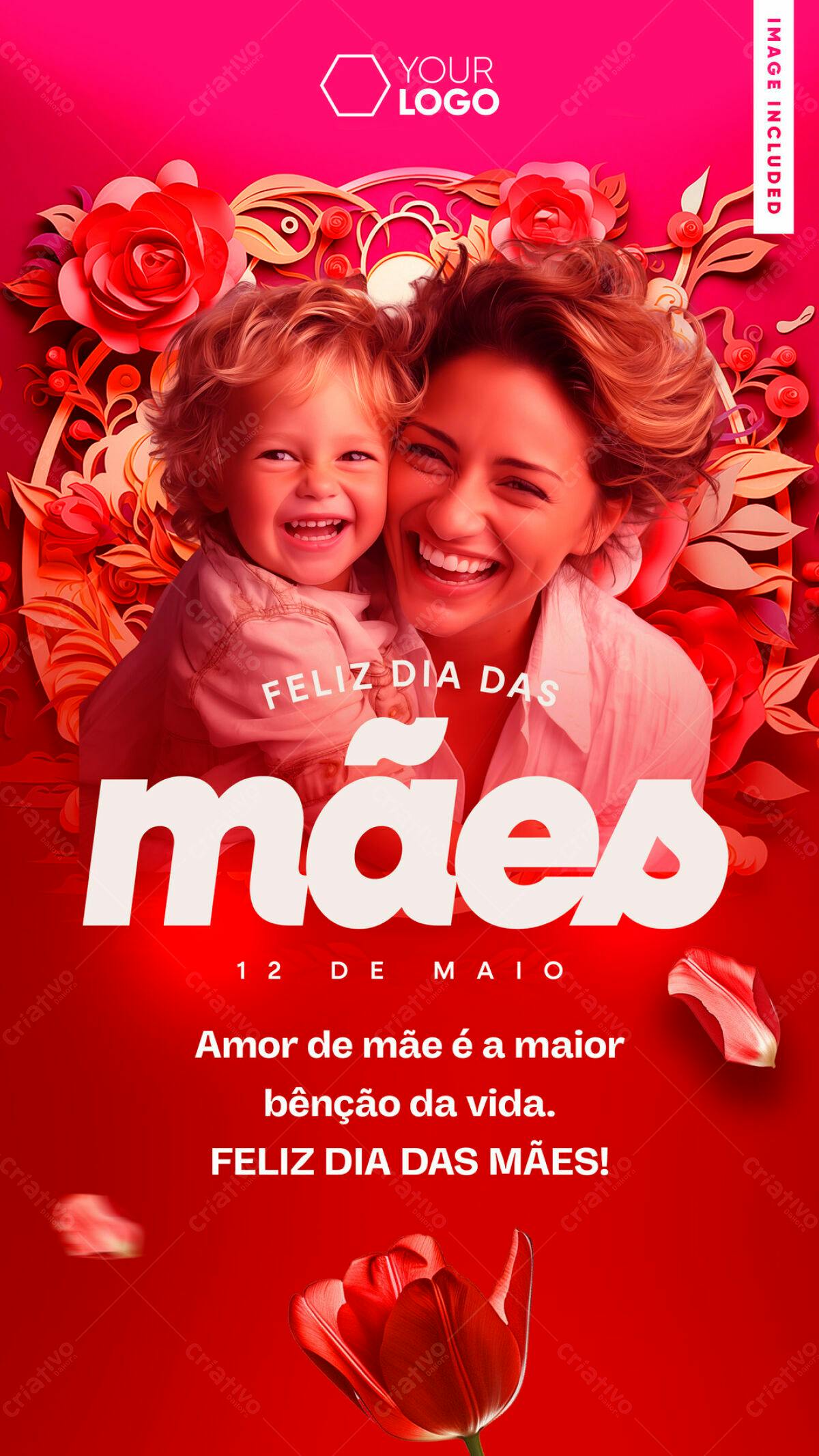 Flyer Dia das Mães PSD Editável