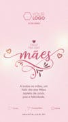 Social media template stories happy mother's day pink background