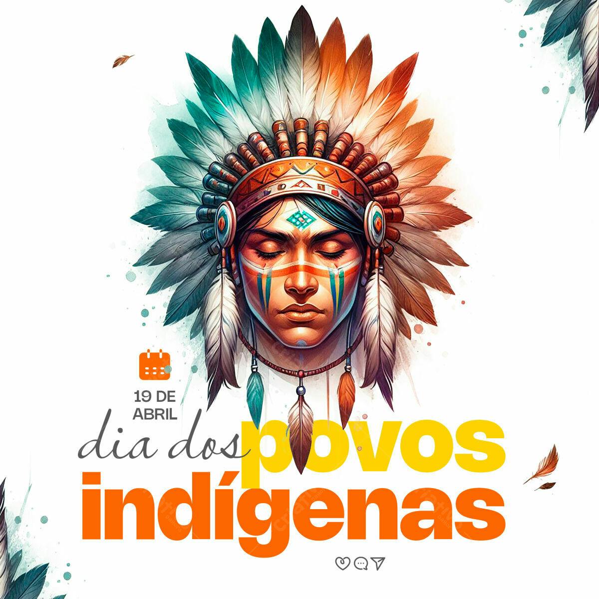 Flyer Dia dos Povos Indígenas PSD Editável