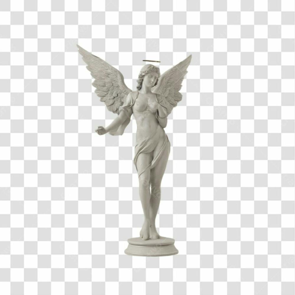 Estátua 3D Angelical Png Transparente