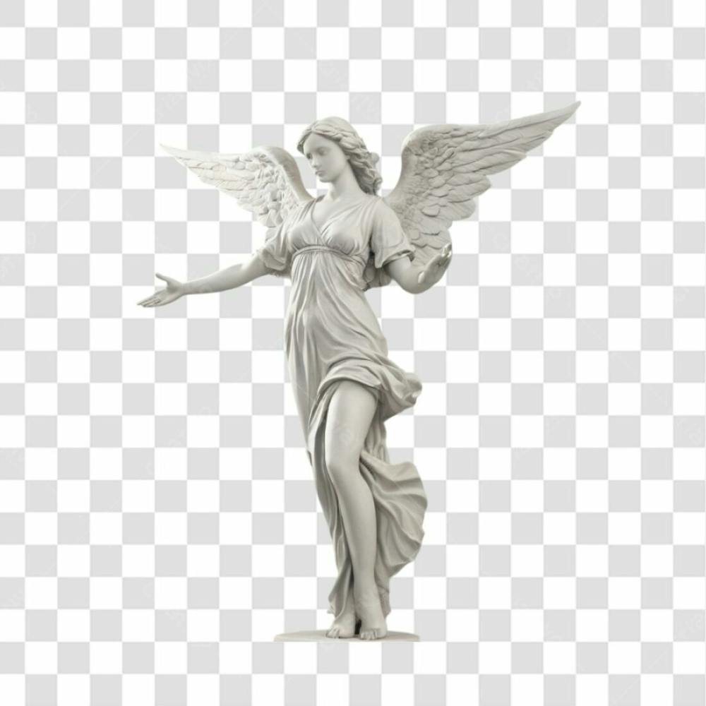 Estátua 3D Angelical Png Transparente