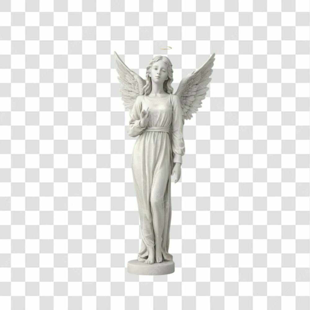 Estátua 3D Angelical Png Transparente