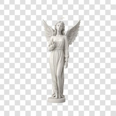 Estátua 3d angelical png transparente