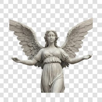 Estátua 3d angelical png transparente