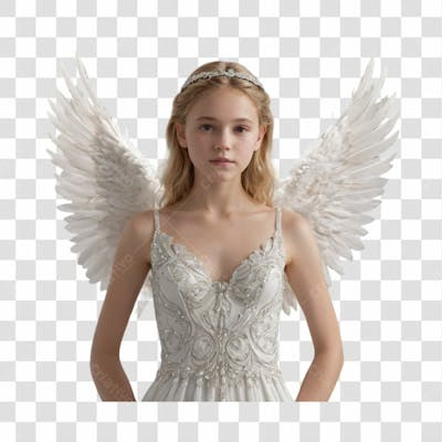 Estátua 3D Angelical Png Transparente