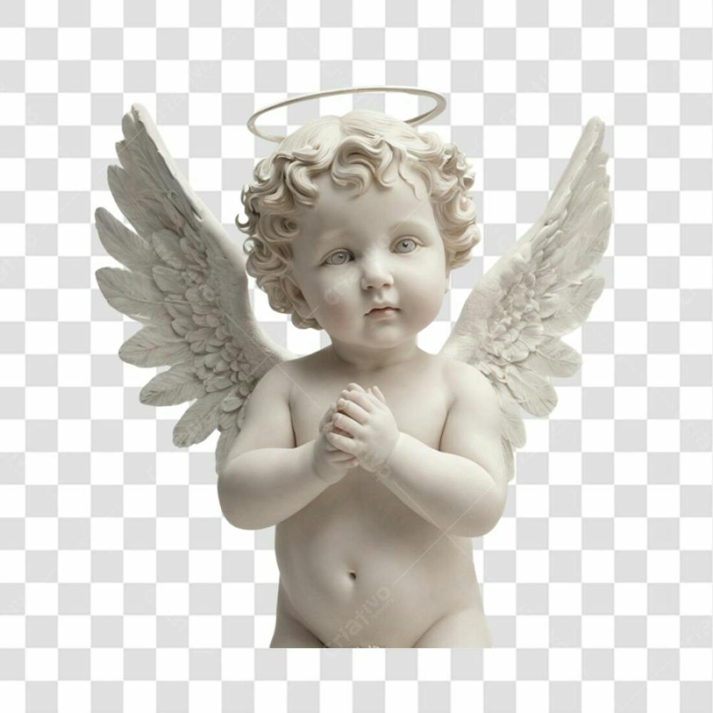 Estátua 3D Angelical Png Transparente