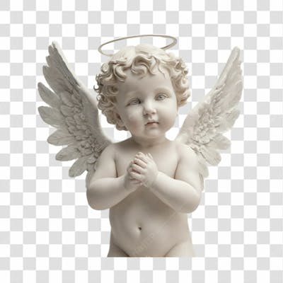 Estátua 3D Angelical Png Transparente