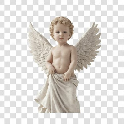 Estátua 3D Angelical Png Transparente