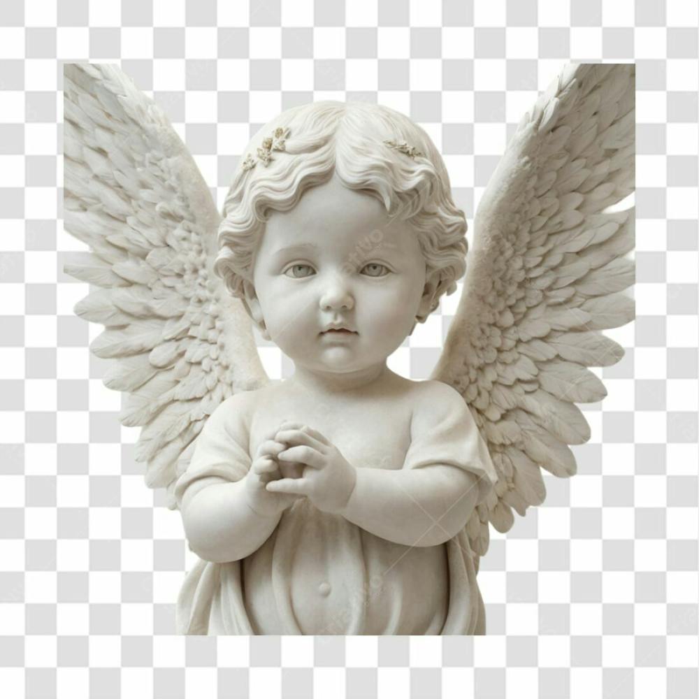 Estátua 3D Angelical Png Transparente