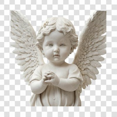 Estátua 3D Angelical Png Transparente