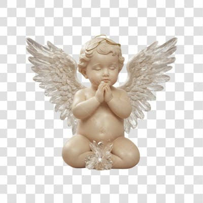 Estátua 3D Angelical Png Transparente