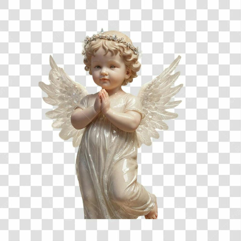 Estátua 3D Angelical Png Transparente