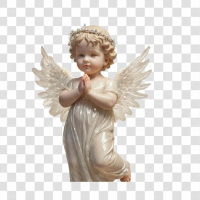 Estátua 3D Angelical Png Transparente