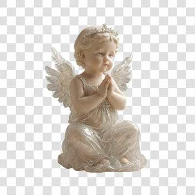 Estátua 3D Angelical Png Transparente